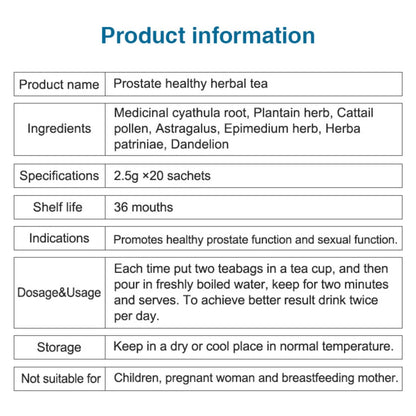 Tea of the prostate tea