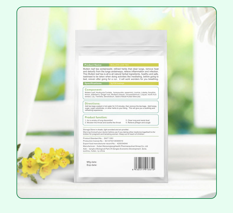 Mullein leaf tea detox lung smoker tea