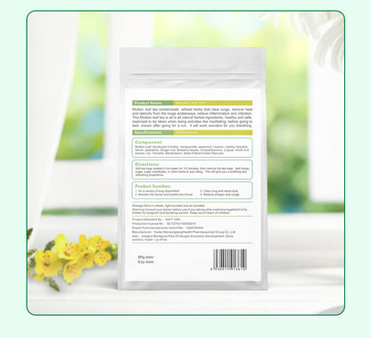 Mullein leaf tea detox lung smoker tea